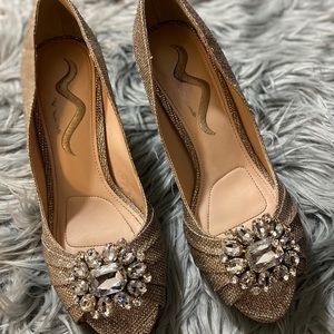 Gold formal dress sandals